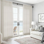 Nanspring Mousse White Curtains 90 Inches Long for Living Room Linen Light Filtering Semi Sheer Curtain Back Tab Rod Pocket Simple Modern Elegant Coastal Decor Drapes for Bedroom 52x90, 2 Panels