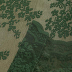 YJ YANJUN Vintage Lace Curtains-Victorian Floral Dark Green Boho 102 inch Long Curtains for Living Room Bedroom Custom 2 Panel Rod Pocket Retro Crochet Sheer Floor to Ceiling Drapes W52xL102 2 Panels
