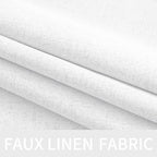 MIULEE Linen Textured Curtains for Bedroom Solid 100% Blackout Thermal Insulated Bright White Grommet Room Darkening Curtains & Drapes Luxury Decor for Living Room Nursery 52 x 63 Inch (2 Panels)