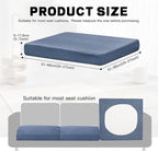 8Pcs Outdoor Cushion Covers,Patio Cushion Covers,Stretch Elastic Slipcovers,Replacement Washable & Reusable Furniture Protector for Patio Couch,Jacquard Textured Twill Fabric(Grey Blue)