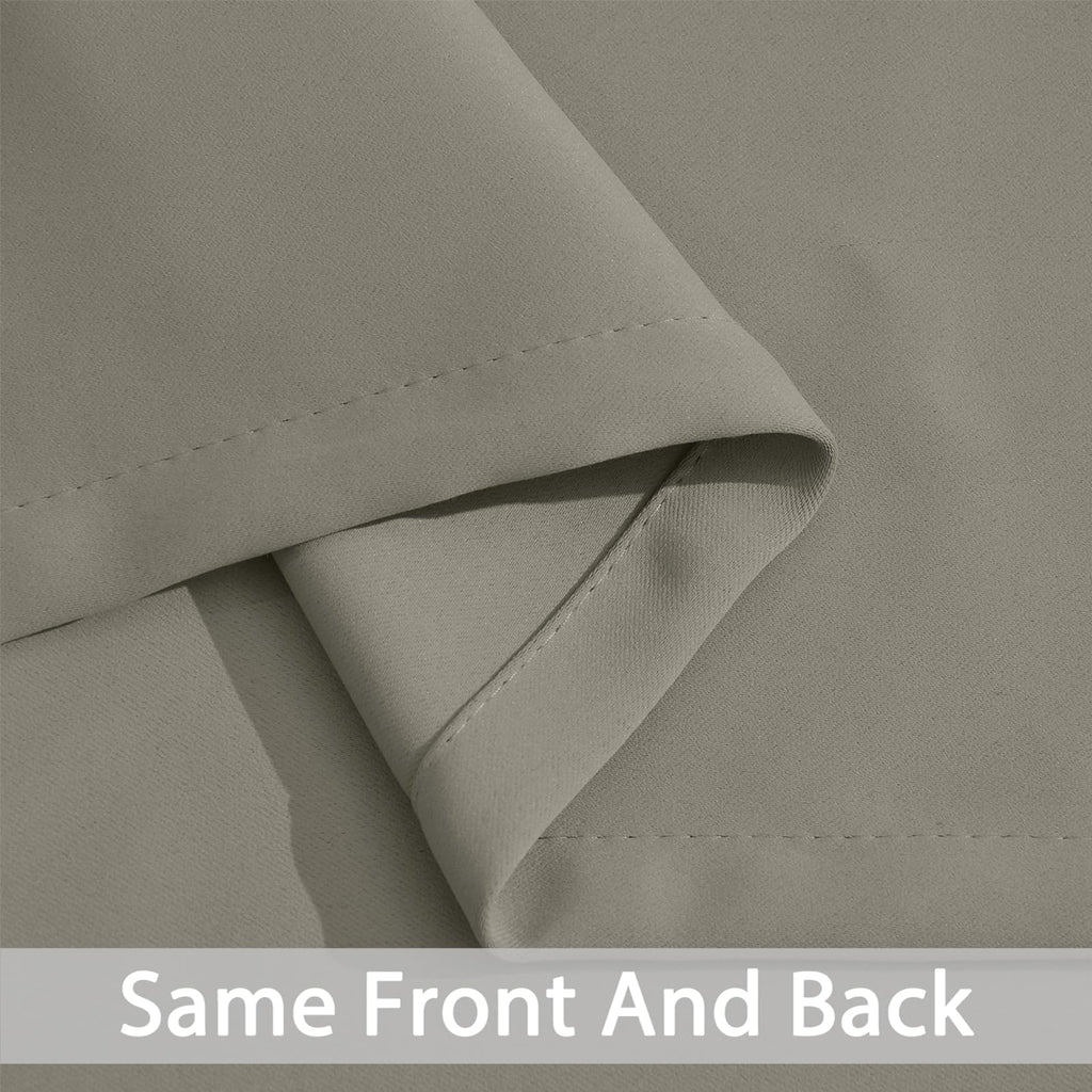 Yakamok Room Darkening Curtains 52x84 inch Length Taupe-Living Room