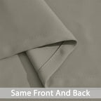 Yakamok Room Darkening Curtains 42x63 inch Length Taupe-Living Room