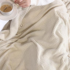 lifein Chenille Throw Blanket 60x80 - Soft Boho Knitted Blanket for Couch Cozy Farmhouse Decor Bed Throw, Lightweight All Season White/Cream Blanket, Decorative for Living Room Bedroom Spring Decor