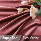 MIULEE Velvet Curtains 52x108 inches 2 Panels Dusty Rose Pink Curtains