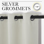 NICETOWN Thermal Insulated Grommet Room Darkening Curtains/Draperies/Panels for Bedroom (Bone White, 2 Panels, W42 x L63 inches)