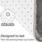 LOCHAS 5x8 Area Rugs Fluffy Living Room Carpets for Kids Bedroom, Gray