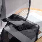 MIULEE Black Sheer Curtains 108 Inches Long 4 Panels 54 x 108 Inches