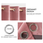 MIULEE Velvet Curtains Blush Pink 52 x 96 Inch Length Set of 2