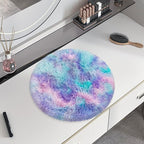 Tie Dye Rainbow Round Rugs Small 2x2 ft Fluffy Circle Rug Furry Carpet Shaggy Circular Fuzzy Plush Area Rug for Girls Bedroom Kids Room Nursery Cute Room Decor Chair Cushion Pet mat Doormat