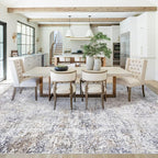 XLUEZ 8x10 Area Rugs for Living Room, Washable Modern Abstract Large Area Rug Neutral Soft Non Slip Kids Rug Stain Resistant Indoor Carpet for Bedroom Nursery Dining Room Playroom(Bluegrey, 8'x10')
