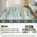 5x7 Area Rugs for Living Room, Washable Modern Abstract Large Area Rug Neutral Soft Non Slip Kids Rug Stain Resistant Indoor Carpet for Bedroom Nursery Dining Room Playroom(Green, 5'x7')