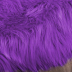 Latepis Purple Round Rugs 4ft Faux Fur Fluffy Shag Rug Machine Washable Sheepskin Rugs Shaggy Plush Soft Cute Carpet for Living Room Bedroom