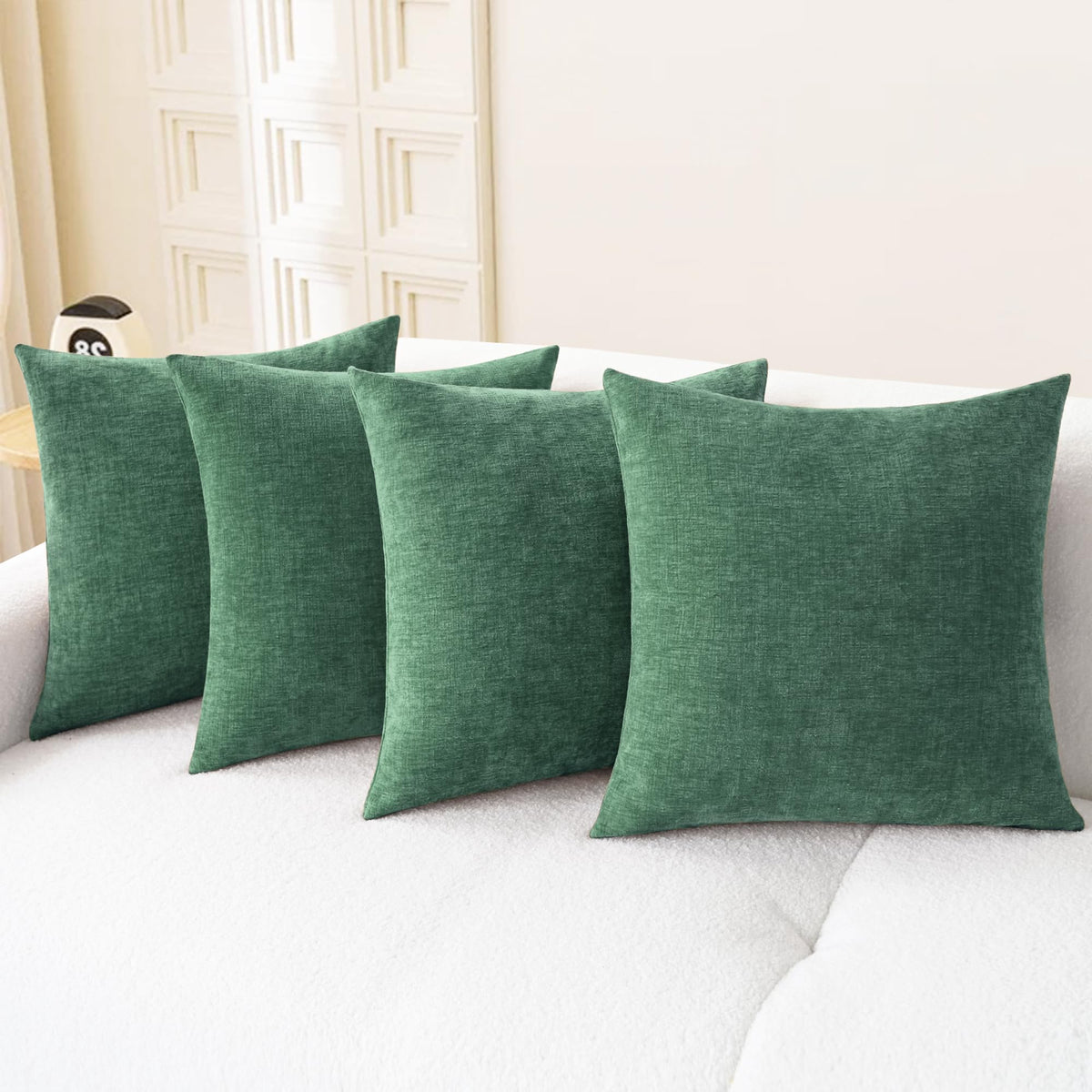 CaliTime Decorative Couch Throw Pillow Covers 18 X 18 Inches Baby Blue
