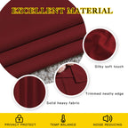 NICETOWN Red Kitchen Curtains for Christmas, Thermal Insulated Grommet Blackout Short Window Treatments Thermal Curtains for Bedroom, 2 Panels, W52 x L36
