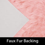 Latepis Big Pink Area Rugs for Living Room 6.7x10 Faux Sheepskin Fur Rug Washable Fluffy Rugs for Bedroom Fuzzy High Pile Plush Rug for Girls Room Luxury Home Decor