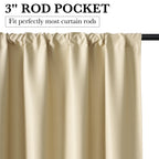 RYB HOME 100% Blackout Short Curtains for Small Window, Thermal Insulated