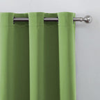 LEMOMO Light Green Bedroom Blackout Curtains for Living Room/42 x 63 Inch Long/Set of 2 Panels Thermal Insulated Fashion Boys Room Curtains