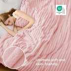 Bedsure Soft King Size Blankets for Bed Coral Pink 108"x90"