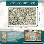 Boho Outdoor Rug - 28" x 43" Front Door Mat Indoor Outside Entrance Non-Slip Washable Outdoor Mat Spring Sage Green Leaf Rug for Entryway Kitchen Bedroom Layered Doormat for Front Porch