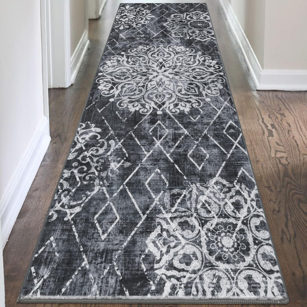 HEBE Hallway Runner Rug 2'8''x8', Washable Non Slip Kitchen Rug Runner