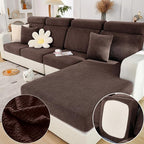 Sofa Covers Couch Covers for Sofa Pet Friendly Couch Cushion Covers Universal Sofa Covers Washable Stretch Slipcovers for Sectional Sofa (Texture Brown, Pillow Cover 15 * 15inch)
