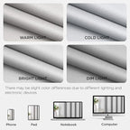 Joydeco Blackout Patio Sliding Door Curtains 108 Inches Long, Grommet Privacy Room Divider Curtains, Extra Wide Thermal Blackout Drapes for Bedroom Living Room (Greyish White, 80Wx108L, 1 Panel)
