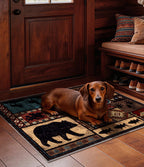 YIHOUSE Washable Entryway Rug, 2x3 Rustic Cabin Area Rug, Non-Slip Indoor Door Mat Ultra-Thin for Kitchen, Mudroom, Laundry Room, Bedroom Entry