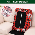 Smiry Printed Couch Cushion Covers, Stretch Soft Couch Covers for Sofa, Washable Non-Slip Sofa Slipcover Furniture Protector for Indoor and Outdoor (3 Pack, Burgundy)