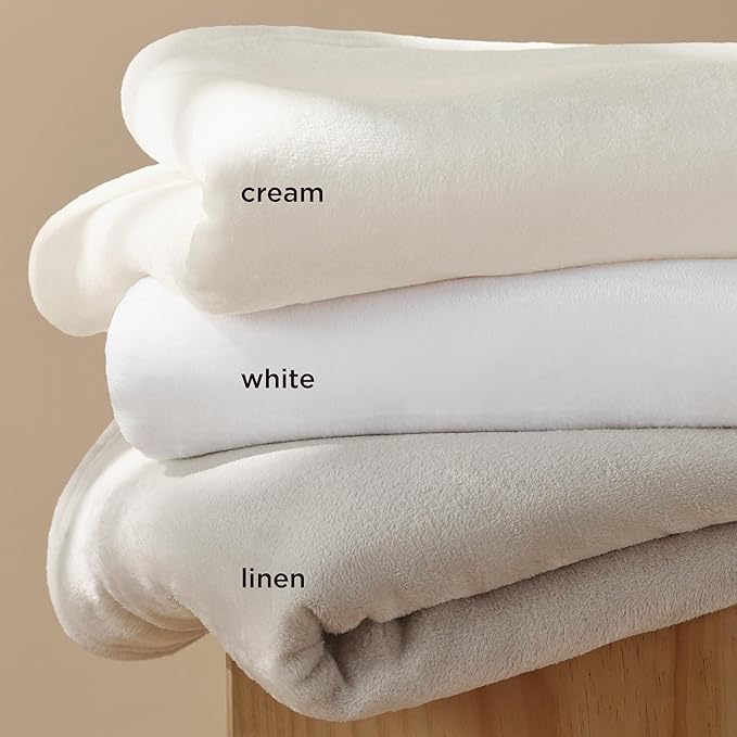 Bedsure GentleSoft Fleece Blanket California King - Lightweight Plush Fuzzy Cozy Soft Blankets for Bed, Cream, 102x96 inches