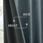 RYB HOME Velvet Curtains 102 inches Long, Extra Long High Ceiling Curtains