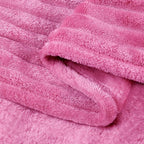 BEDELITE 3D Ribbed Jacquard Hot Pink King Size Blanket for Bed, 108x90 Inch