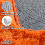 ONASAR Orange Area Rugs for Bedroom Living Room, Fluffy 4x6 Indoor Bedside Floor Throw Rug, Soft Plush Shaggy Carpet for Nursery Kids Girls Boys Teen Dorm Home Office Decor Aesthetic