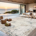 Area Rugs 10x12 Living Room - Washable Rug Modern Abstract Soft Large Neutral Non-Slip Carpet Indoor Floor Thin Carpets for Bedroom Dining Room Farmhouse Nursery Home Office Multi
