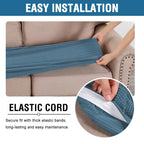 H.VERSAILTEX Super Stretch Individual Seat Cushion Covers Sofa Covers Couch Cushion Covers Slipcover Sets Thick Jacquard Textured Twill Fabric (1 Piece Chair Cushion Cover, Dusty Blue)