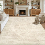 Luxturiy 8x10 Area Rugs Living Room: Bedroom Washable Carpet Beige/Brown