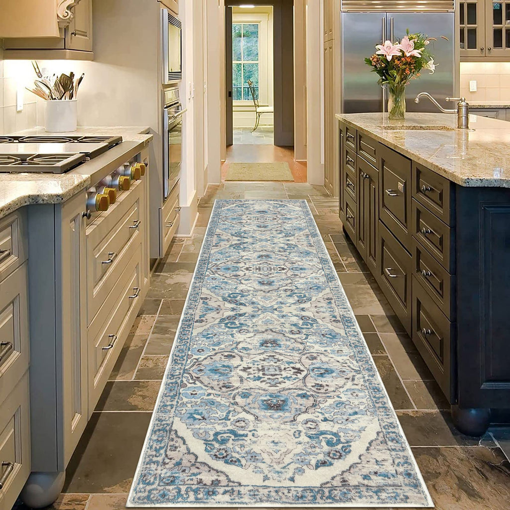HEBE Hallway Runner Rug 2'x8', Washable Non Slip Kitchen Rug Runner