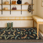2x6 Black Entryway Runner Rugs Washable Non Slip Runners for Hallway, Kitchen, Mudroom, Laundry Room, Stain Resistant Ultra Soft Non Skid, Nature Insect Fantasy Whimsical Indoor Decor