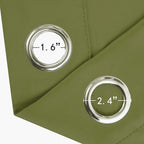 LEMOMO Blackout Curtains 38 x 84 inch/Olive Green Curtains Set of 2 Panels/Thermal Insulated Room Darkening Bedroom Curtains