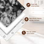 TWINNIS Super Soft Shaggy Rugs Fluffy Carpets 8x10 Feet, Indoor Modern Plush Area Rugs for Living Room Bedroom Kids Room Nursery Home Decor, Upgrade Anti-Skid Fuzzy Rug, Black and Grey