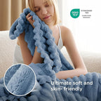 Bedsure GentleSoft Blue Twin XL Blanket for Bed - Cozy Soft Blankets for Women, Cute Small Fleece Throws for Girls, Birthday Gifts for Women Decor Gifts, 66x90 Inches