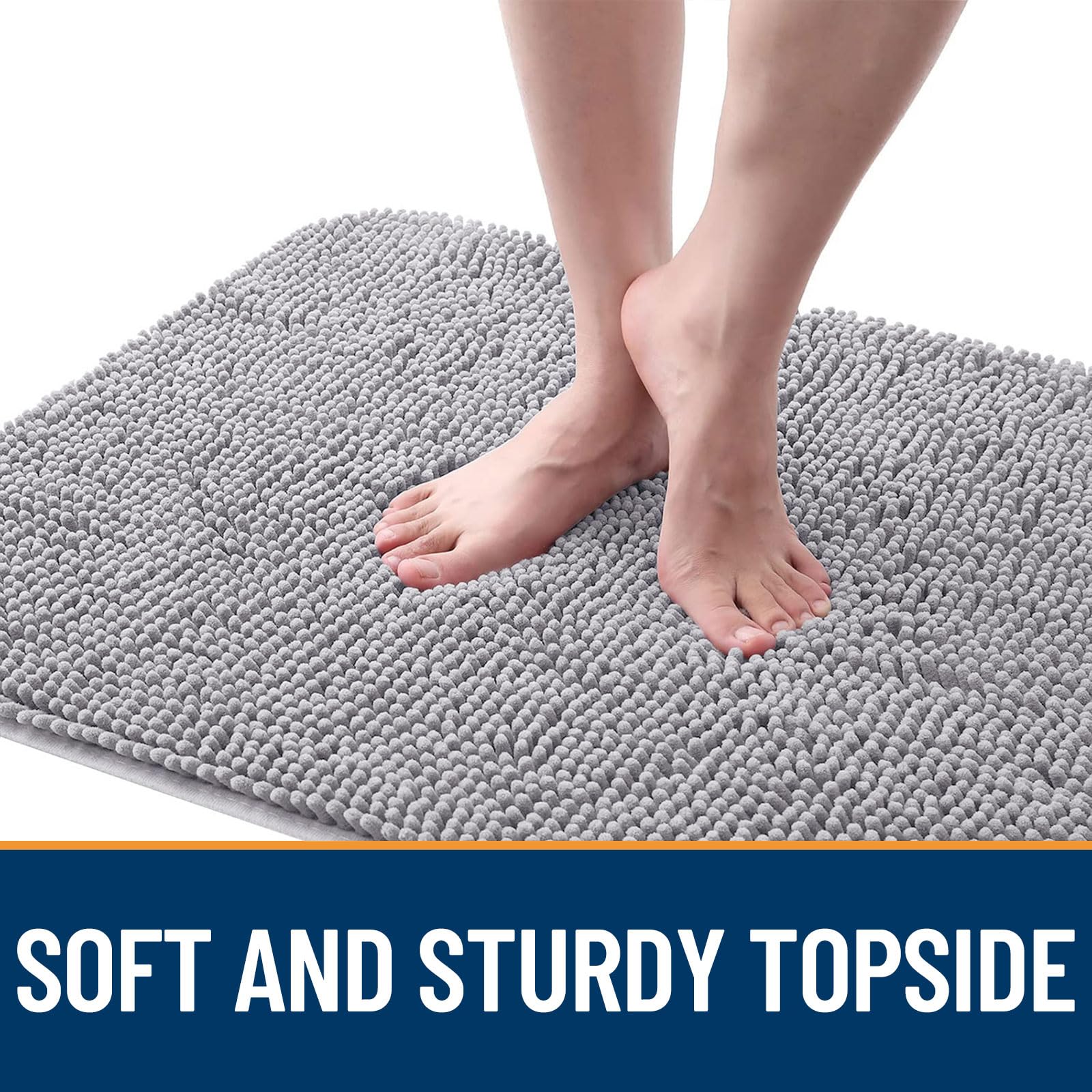 OLANLY Dog Door Mat for Muddy Paws 36x24, Super Absorbent Chenille Mud Mat