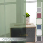 Chyhomenyc Sage Green Sheer Curtains 108 Inches Long - Light Filtering Voile Extra Long Panel Drapes for Floor to Ceiling Window, Elegant Soft Living Room Curtains, Each 42Wx108L Inch, 9FT, 2 Panels