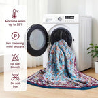 MSGKV Boho Throw Blanket for Bed 60"x80" 100% Cotton Couch Twin Size Floral Bird Blanket Spring Breathable Lightweigh Muslin Home Decorative Blankets