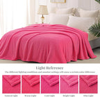 Whale Flotilla Extra Large Fuzzy Fleece Throw Blanket for Couch, 50x70 Inch Fluffy Warm Soft Jacquard Blankets for All Season, Lightweight and Cozy, Hot Pink