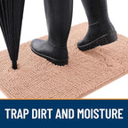 OLANLY Dog Door Mat for Muddy Paws 70x32, Super Absorbent Chenille Mud Mat