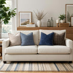 MIULEE Decorative Couch Throw Pillow Covers 20x20 Inch Navy 2 Pack