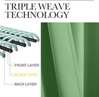 NICETOWN Froest Green Blackout Curtains 84 inches Length for Dining Room, 2 Panels, 34" Wide, Thermal Insulated Long Drapes for Window