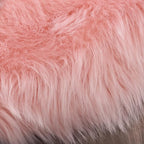 Latepis Pink Rugs for Bedroom Girls Round Rugs 8ft Large Area Fluffy Circle Plush Shaggy Rug Washable Faux Fur Rug for Living Room Nursery Play Tent Floor Home Decor
