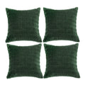 Fancy Homi 4 Packs Decorative Throw Pillow Covers for Living Room Couch Bed, Modern Farmhouse Boho Home Décor Accent Cushion Case, 18" x 18", Forest Green