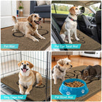 OLANLY Dog Door Mat for Muddy Paws 36x24, Paw Print Design Chenille Mud Mat